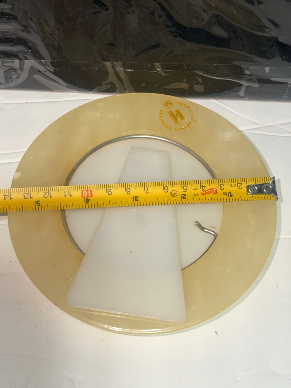 Alabaster Round Picture Frame 5.5” - Picture 2 of 5
